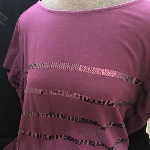 Gorgeous Lane Bryant Short Sleeve Shirt Sequins